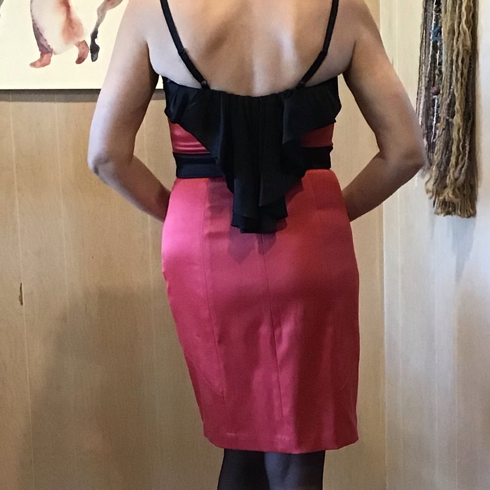 BCBG Paris Dress NWT Vintage Black and Red - Picture 3 of 5